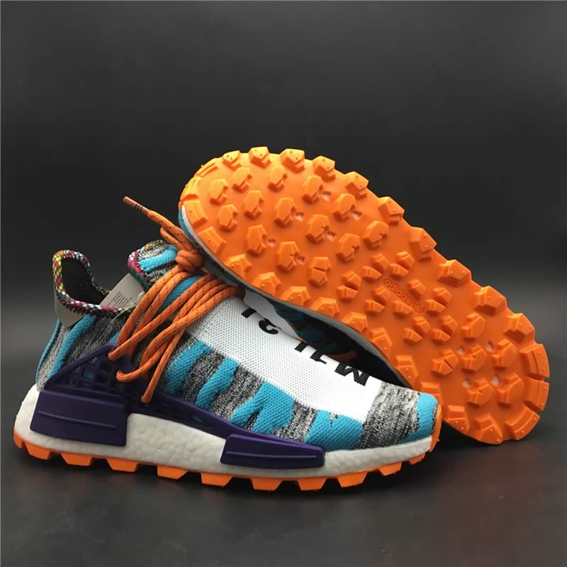 Pharrell Williams x adidas Originals Hu NMD Trail SOLARHU White Purple Mens Womens Shoes